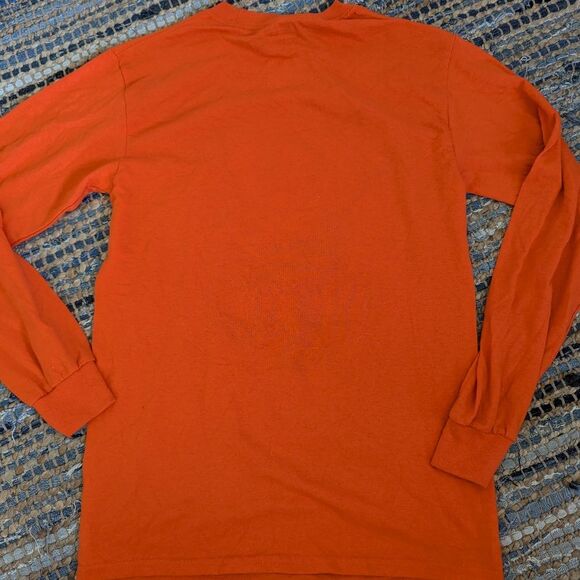 US Navy Shirt USS Ronald Reagan T-Shirt Men's S Orange L/S USN CVN 76 Pullover T - Picture 6 of 6